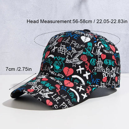 New Baseball Cap Men's Spring and Summer Sun Protection Casual Peaked Cap Women's Personalized Patterns Printed Hat Gimme that