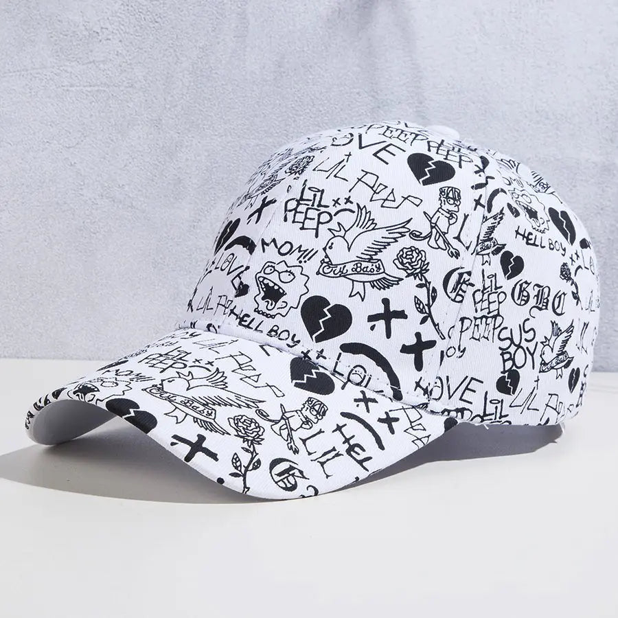 New Baseball Cap Men's Spring and Summer Sun Protection Casual Peaked Cap Women's Personalized Patterns Printed Hat Gimme that