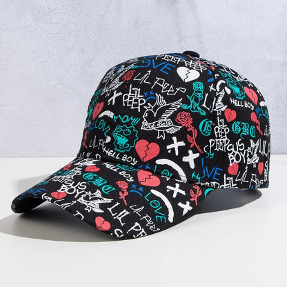 New Baseball Cap Men's Spring and Summer Sun Protection Casual Peaked Cap Women's Personalized Patterns Printed Hat Gimme that