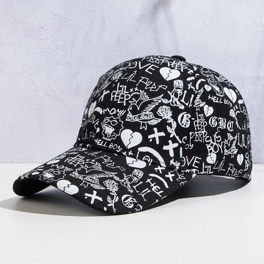 New Baseball Cap Men's Spring and Summer Sun Protection Casual Peaked Cap Women's Personalized Patterns Printed Hat Gimme that