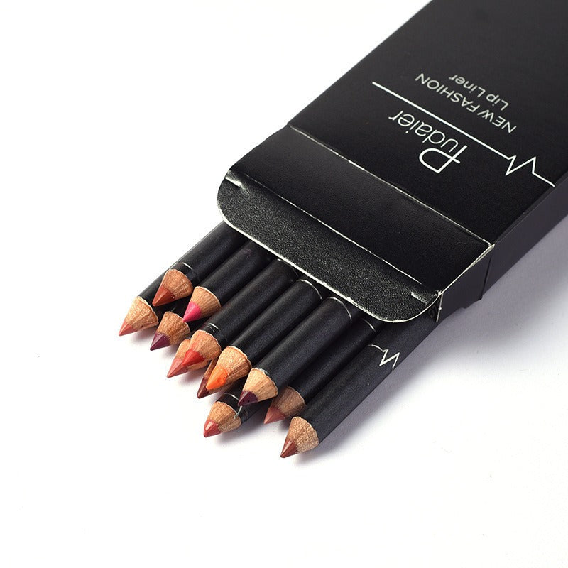 Pudaier twelve-color lip liner foreign trade waterproof non-fading matte velvet lipstick pen - GimmeWarehouse