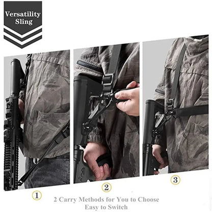 QD Buckle Double point Tactical Nylon MS4 Tactical Gun Rope Slanting Double point Strap Outdoor Real Person CS Training Nylon Gun Strap - GimmeWarehouse