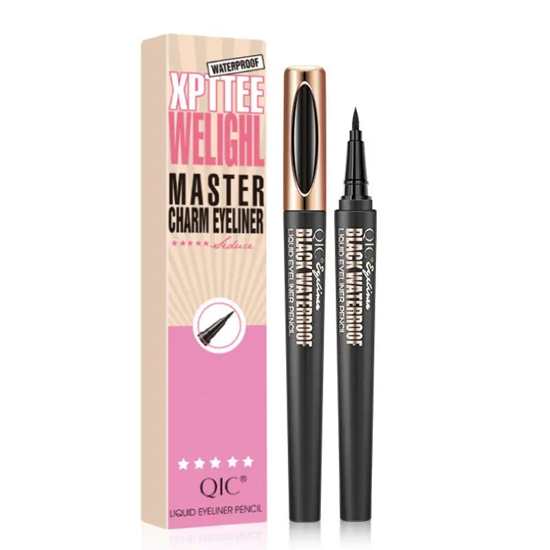 Cross-Border Makeup QIC Film Power Plump Mascara Waterproof Thick Long Curling Silicone Bruch Head 4D Mascara Gimme that