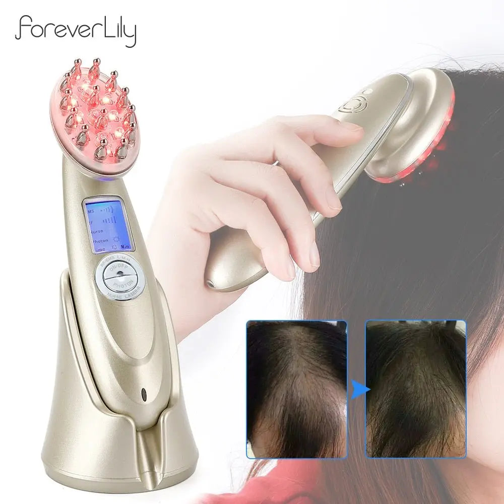 Electric Laser Hair Growth Comb Infrared EMS RF Vibration Massager Microcurrent Hair Care Hair Loss Treatment Hair Regrowth Gimme that