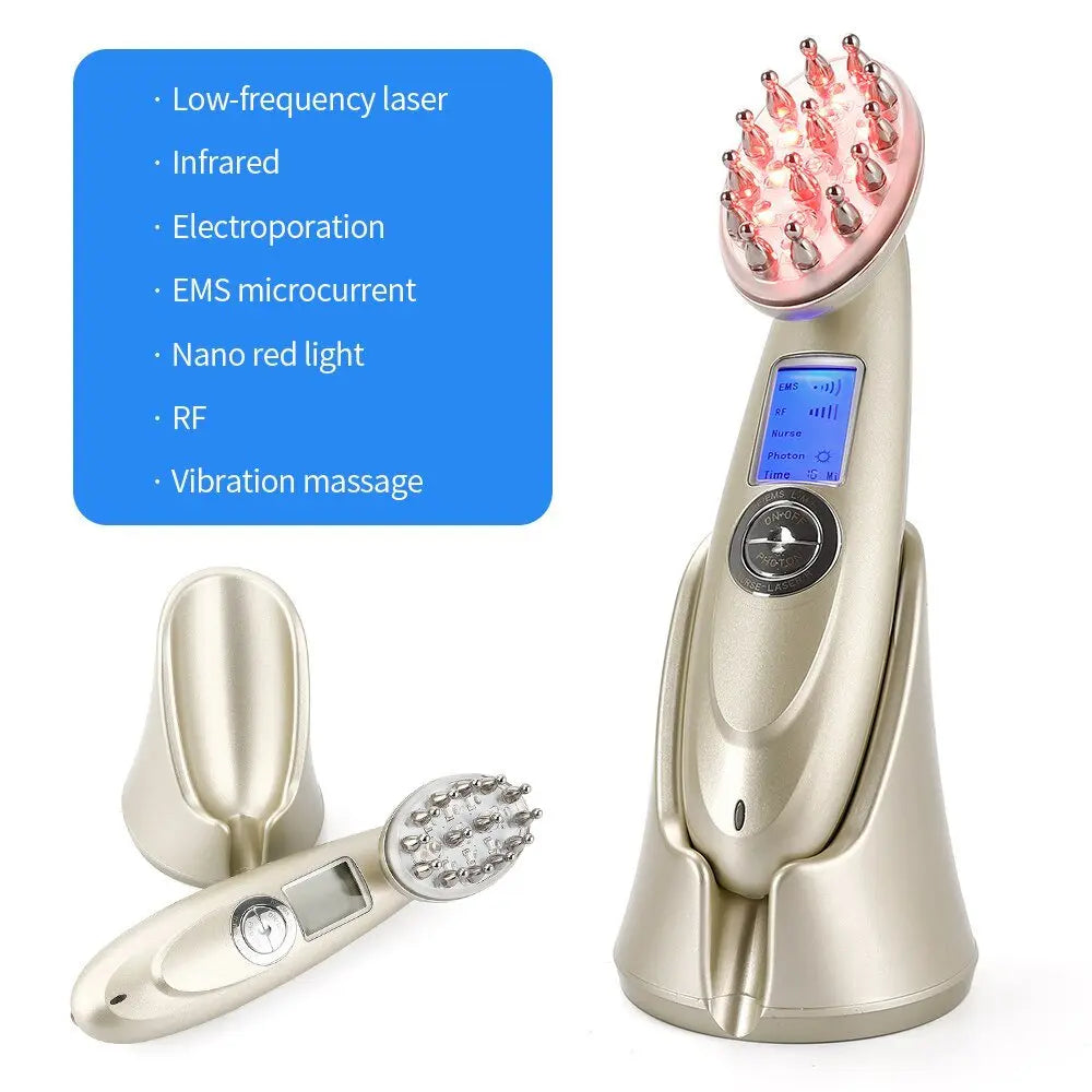 Electric Laser Hair Growth Comb Infrared EMS RF Vibration Massager Microcurrent Hair Care Hair Loss Treatment Hair Regrowth Gimme that