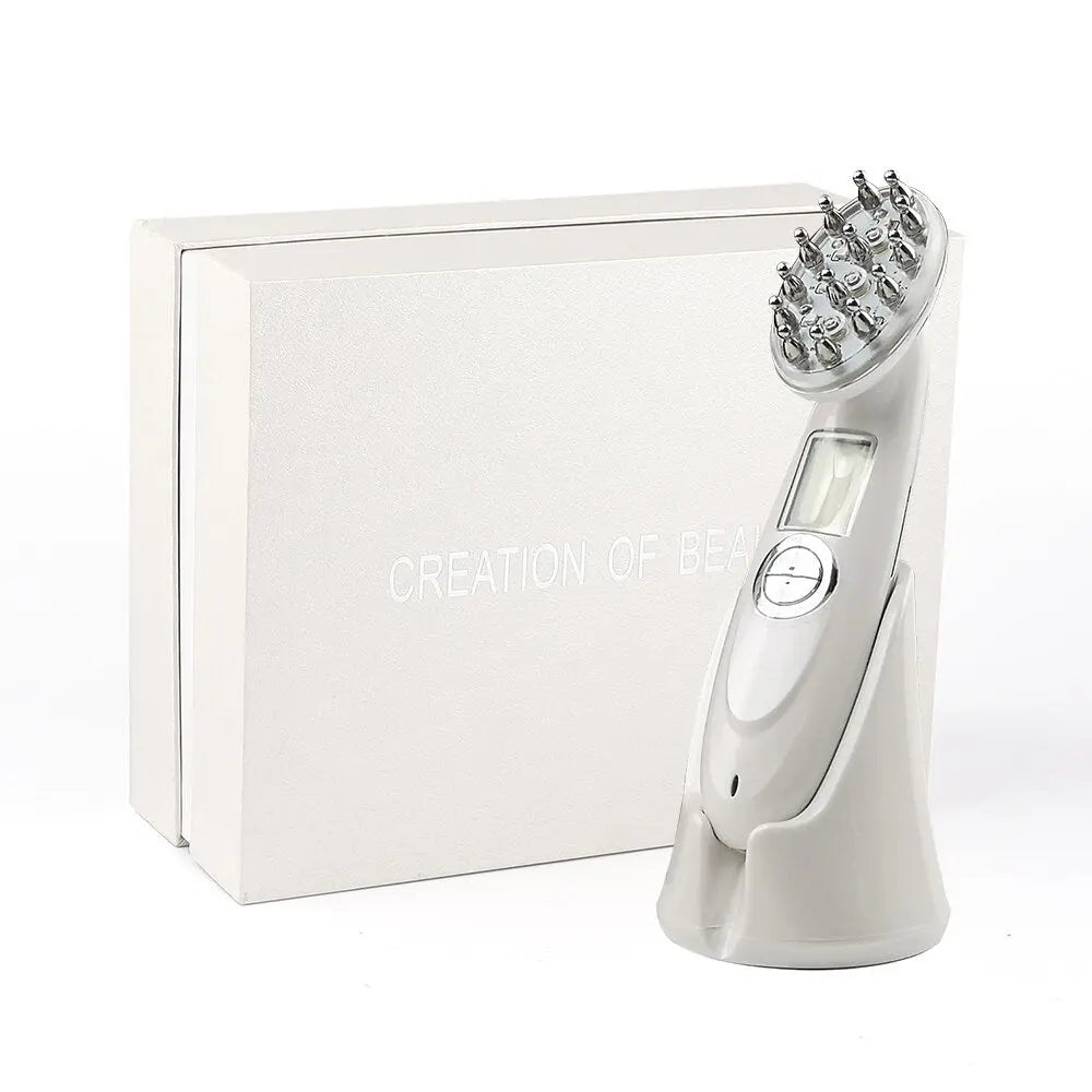 Electric Laser Hair Growth Comb Infrared EMS RF Vibration Massager Microcurrent Hair Care Hair Loss Treatment Hair Regrowth Gimme that