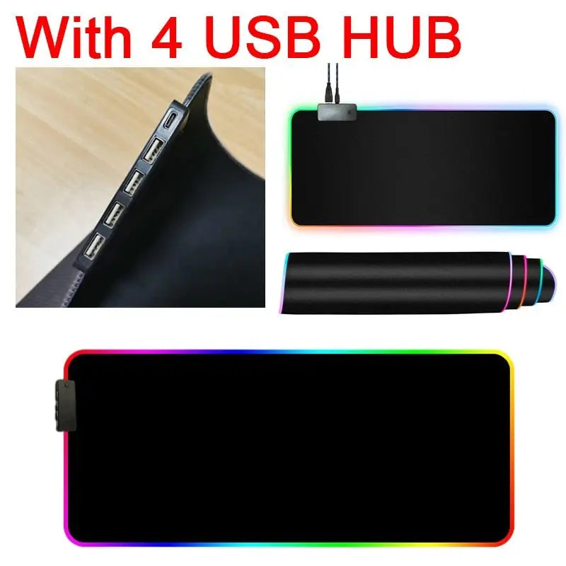 RGB Mouse Pad with Cable - GimmeWarehouse