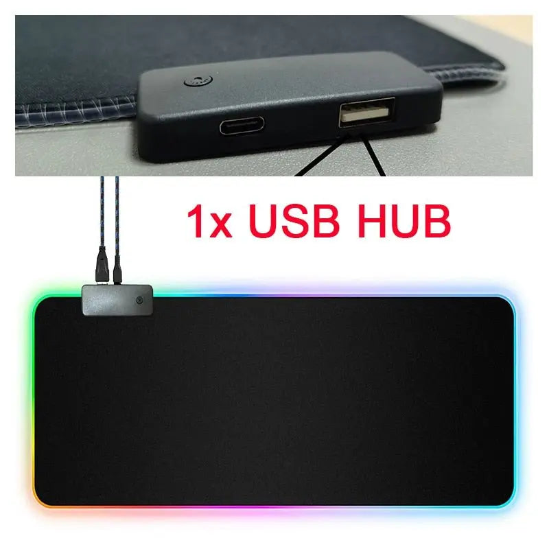 RGB Mouse Pad with Cable - GimmeWarehouse