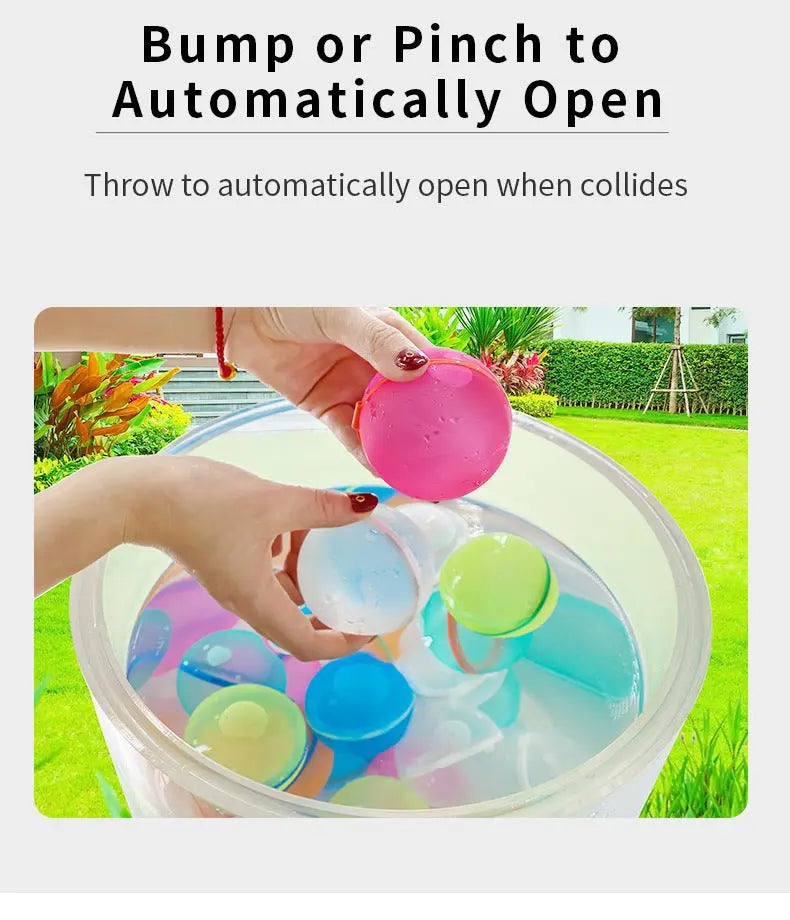 Water Injection Reusable Water Balloon Fight Water Fight Automatic Sealing Water Bomb Children's Toy Water Polo Gimme that