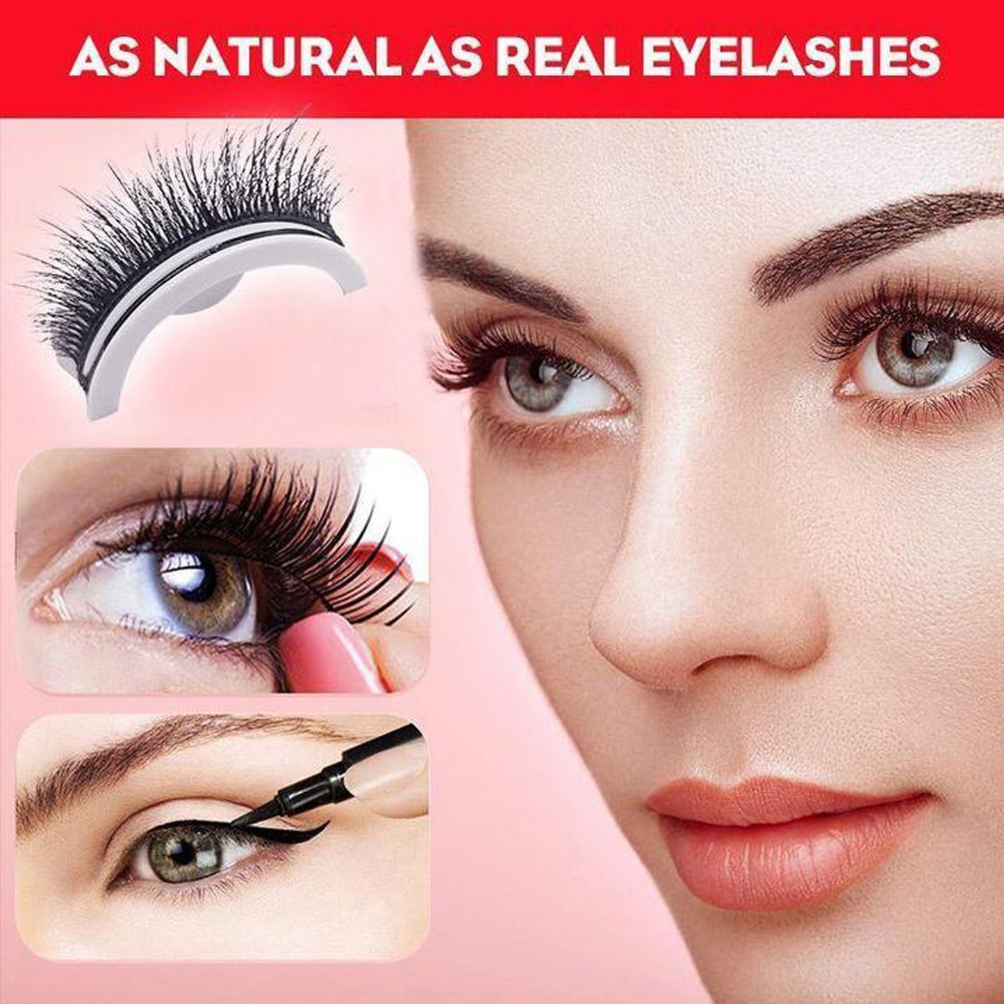 Reusable 3D Mink Lashes Natural False Eyelashes Self Adhesive Fake Glue Free Makeup Eyelash Extension Silk - GimmeWarehouse