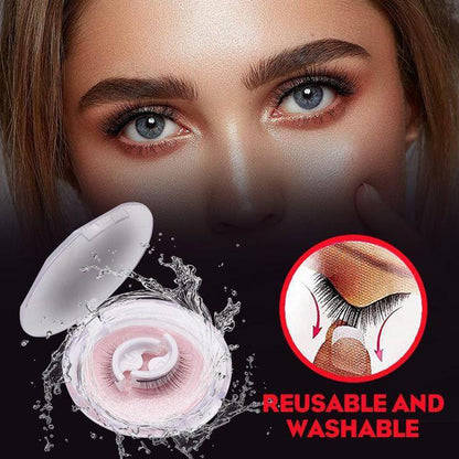 Reusable 3D Mink Lashes Natural False Eyelashes Self Adhesive Fake Glue Free Makeup Eyelash Extension Silk - GimmeWarehouse