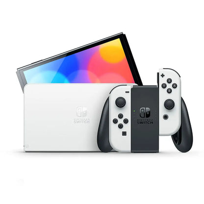 Nintendo Switch (OLED model) with White Joy-Con 7'' OLED Screen 3 Play Modes 100% Original Japanese Version Game Console