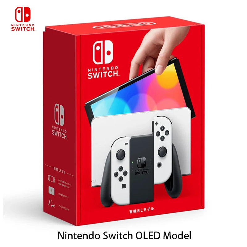 Nintendo Switch (OLED model) with White Joy-Con 7'' OLED Screen 3 Play Modes 100% Original Japanese Version Game Console