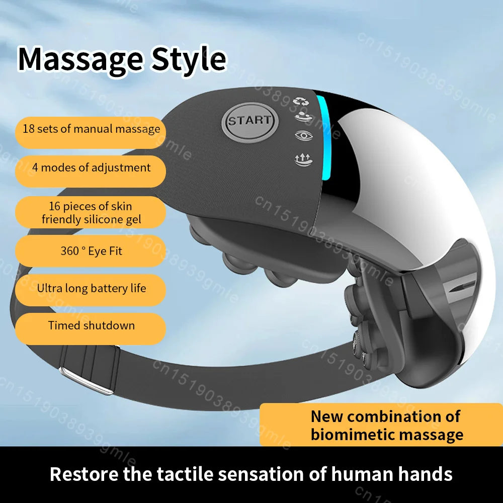 Electric Eye Massager Vibration Therapy Point Heat Eyes Acupoint Massage Relieve