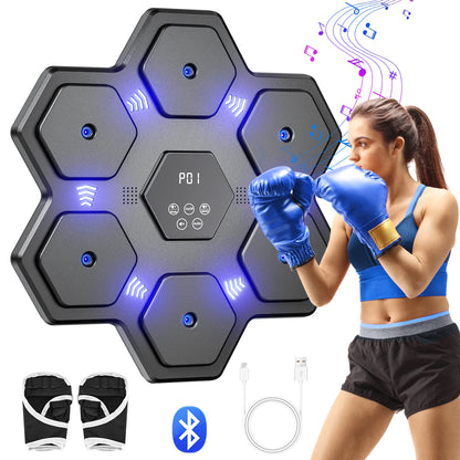 Smart Music Boxing Machine Wall Target Sandbag Relaxing Agility Reaction Training Target Bluetooth-Compatible Boxing Sports