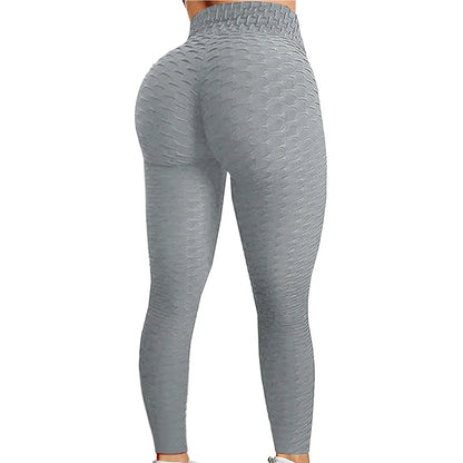 Women's Bubble Hip Lifting Exercise Fitness Running High Waist Yoga Pants