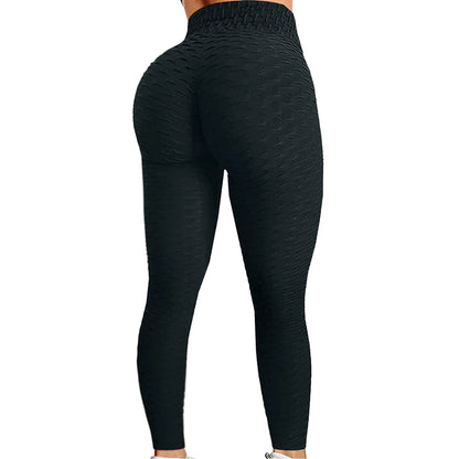 Women's Bubble Hip Lifting Exercise Fitness Running High Waist Yoga Pants