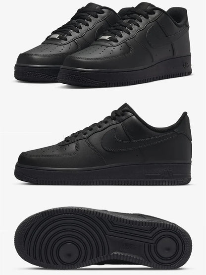 Nike Air Force 1 Low "Panda" black and white casual retro versatile men and women sports shoes, anti slip low top board shoes