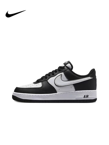 Nike Air Force 1 Low "Panda" black and white casual retro versatile men and women sports shoes, anti slip low top board shoes