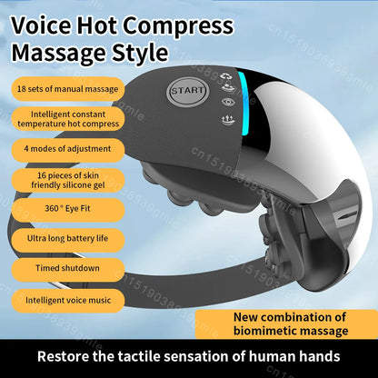 Electric Eye Massager Vibration Therapy Point Heat Eyes Acupoint Massage Relieve