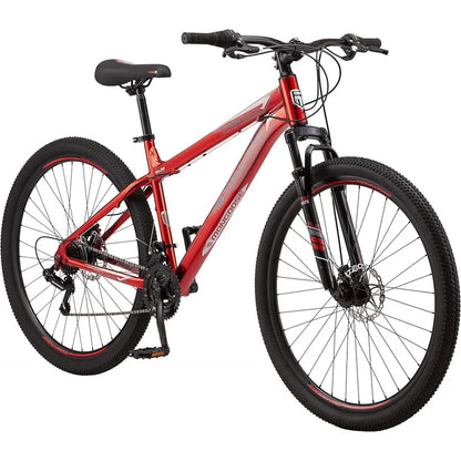 AQMongoose Flatrock 21-Speed Hardtail Mountain Bike, 24 to 29-Inch Wheels, Front Suspension for Boys and Girls