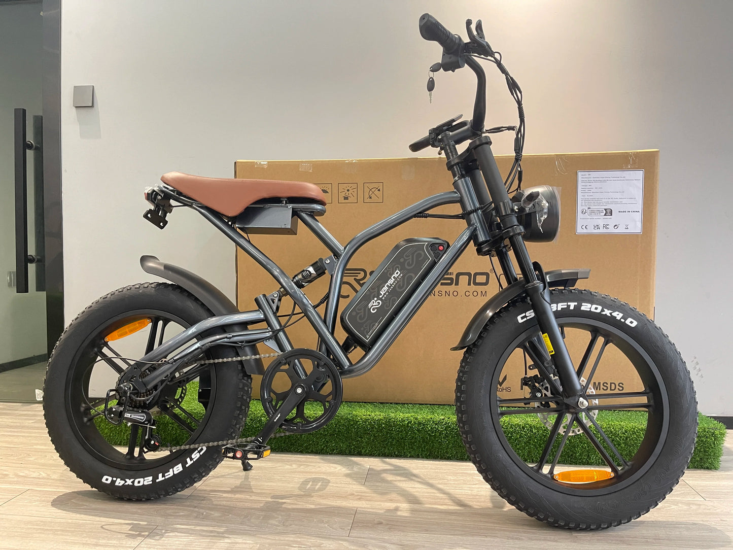 JANSNO X50 750W 48V14AH Removable battery Fat Tire 20"*4 Off Road Mountain Ebike 25MPH Moped Style Ebike