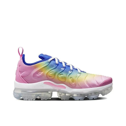 Nike Air VaporMax Plus Men's Women's Running Shoes Lace Anti Slip, Wear Resistant, Breathable Low Cut Running Shoes Pink Blue