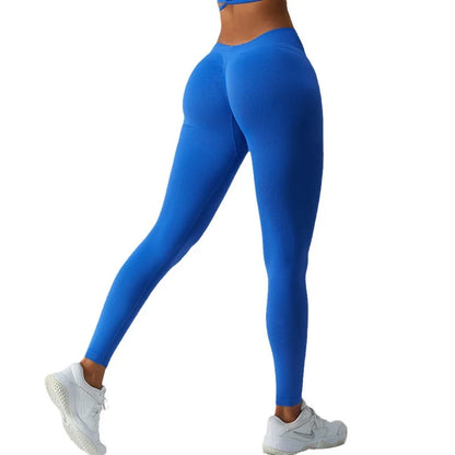 High Waist Yoga Pants for Women - V-Waist and Hip Lifting - Sports Leggings