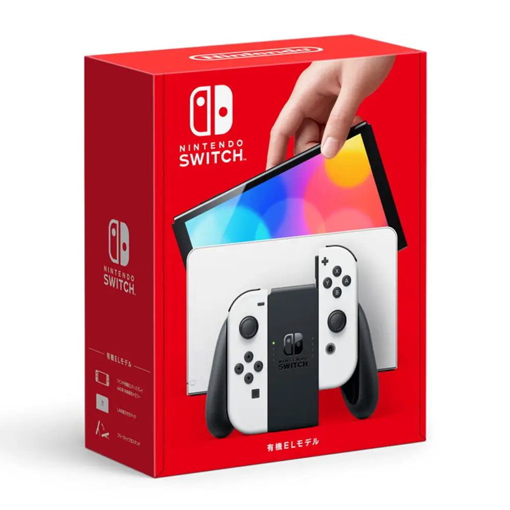 Nintendo Switch (OLED model) with White Joy-Con 7'' OLED Screen 3 Play Modes 100% Original Japanese Version Game Console