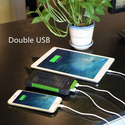 Smartphone Waterproof 2 USB Port Solar Powerbank - GimmeWarehouse