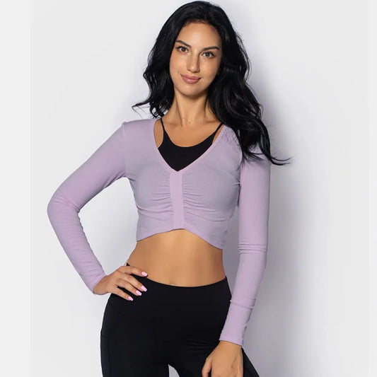 Sports Top Long Sleeve Sports Top Short Fashion Top Women's Wear Gimme that