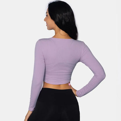 Sports Top Long Sleeve Sports Top Short Fashion Top Women's Wear Gimme that