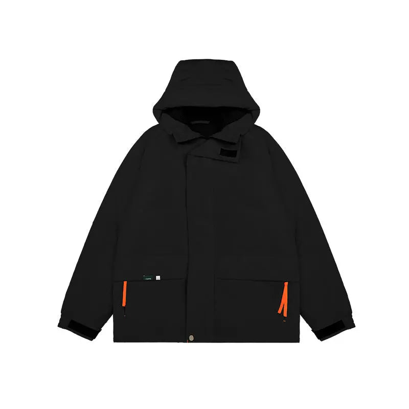 Street Tide Windproof Hooded Velcro Cotton Suit - GimmeWarehouse