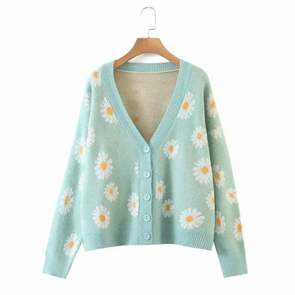 Sweet Little Daisy Jacquard Cardigan - GimmeWarehouse