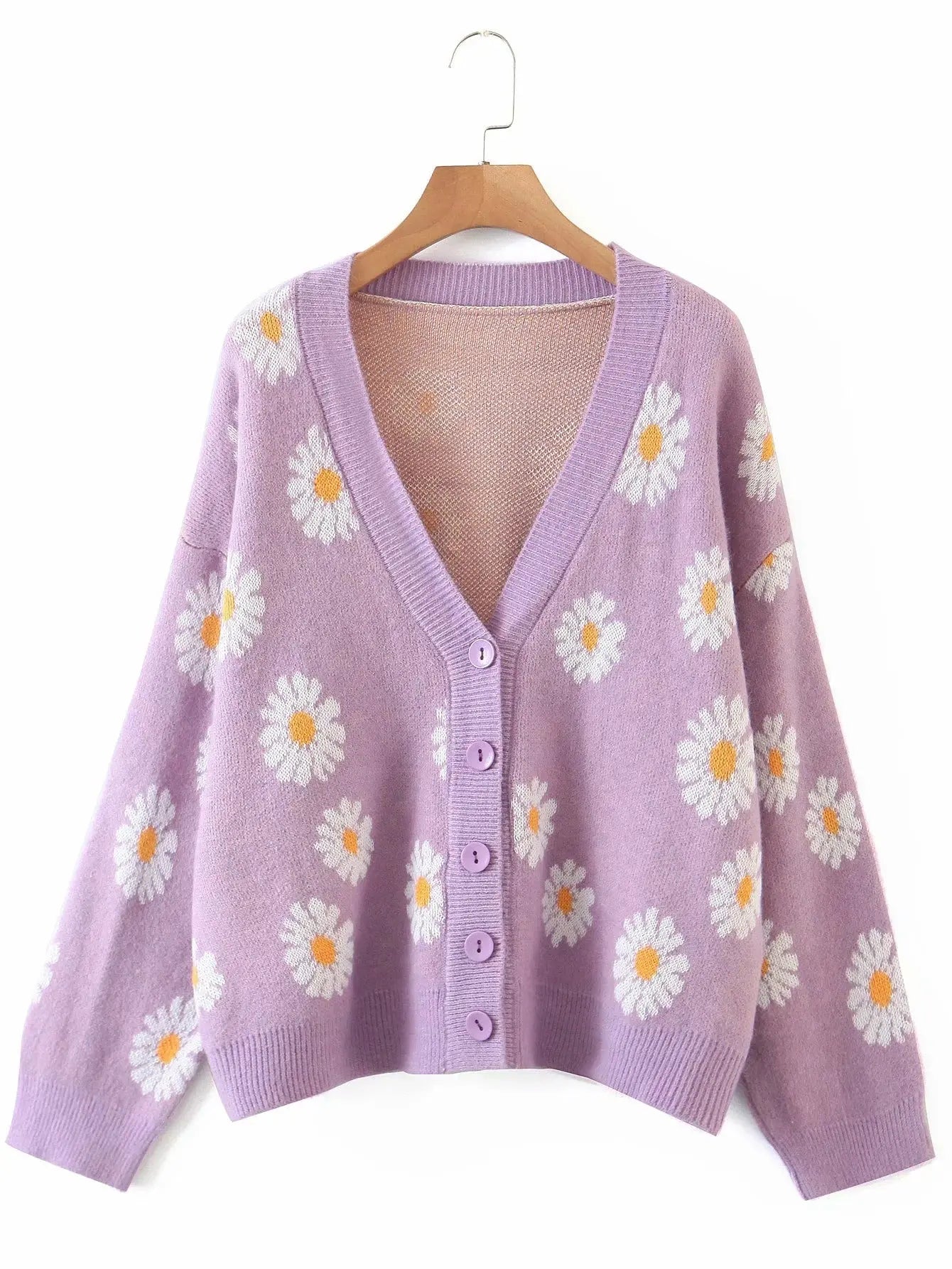 Sweet Little Daisy Jacquard Cardigan - GimmeWarehouse