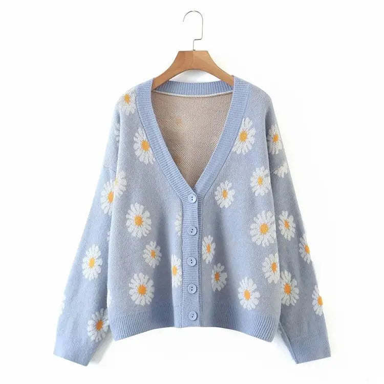 Sweet Little Daisy Jacquard Cardigan - GimmeWarehouse