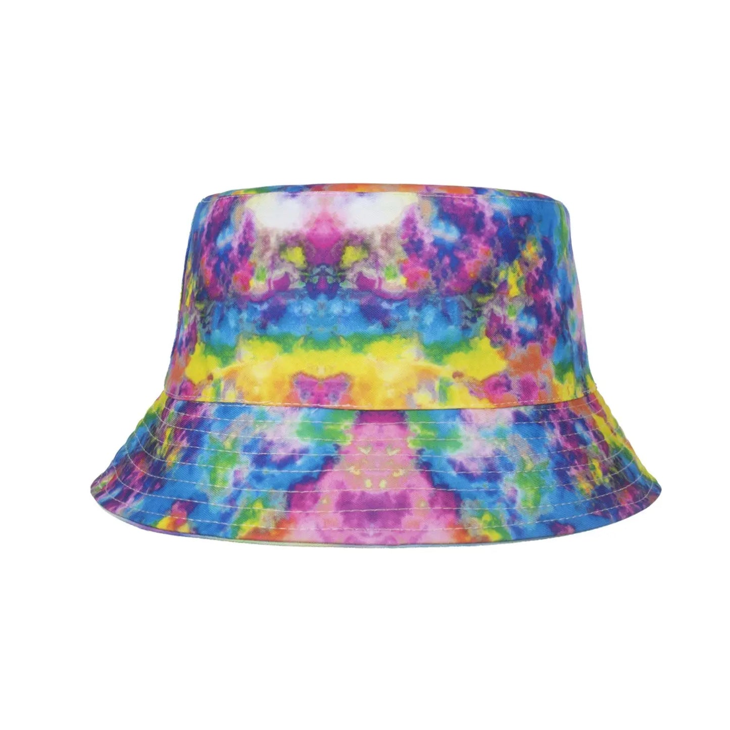 Tie-Dyed Double-Sided Wide Brim Protective Sun Hat - GimmeWarehouse