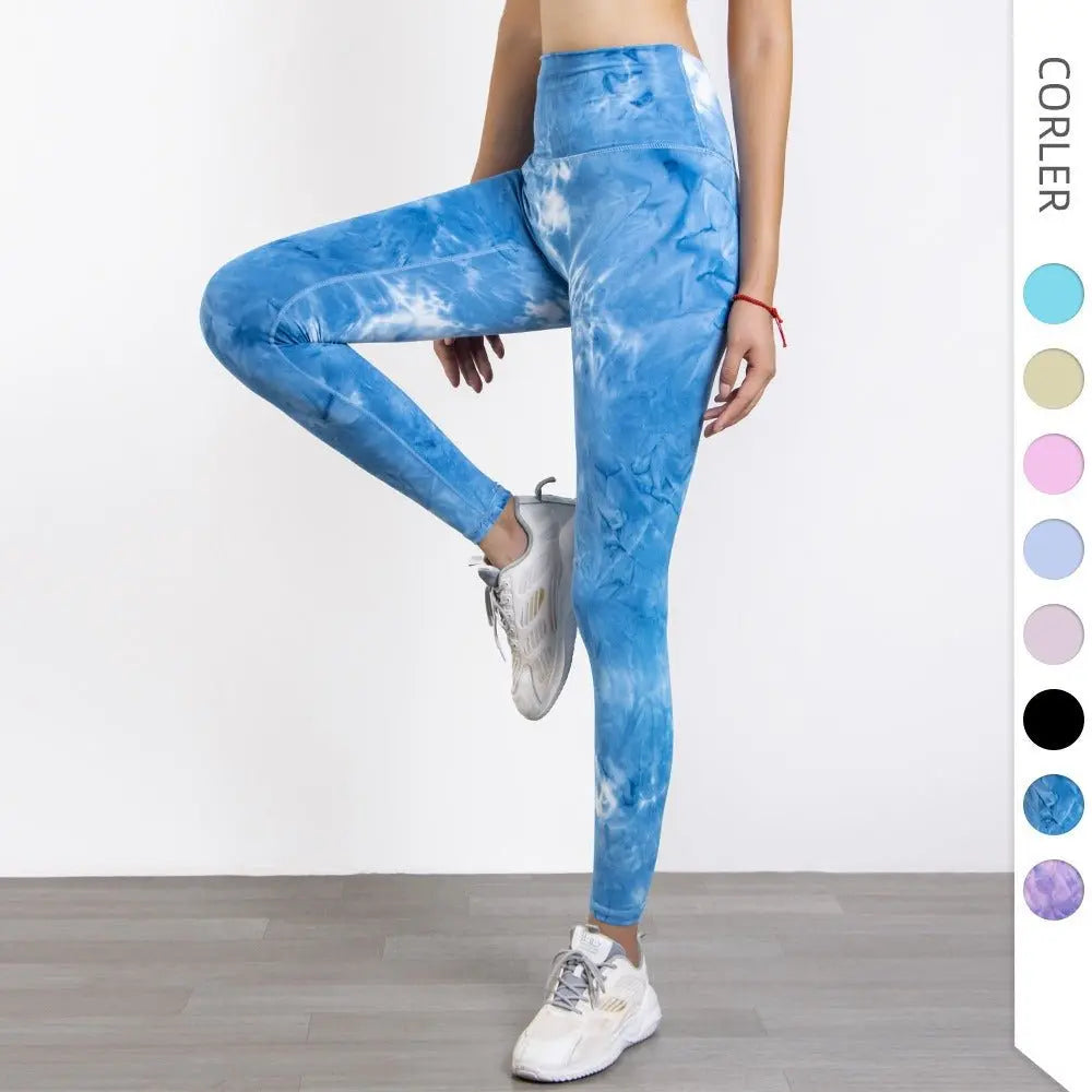 Tie Dye T-Line Exercise Pants For Women - GimmeWarehouse