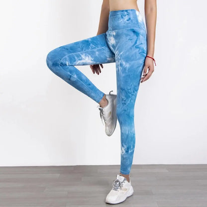 Tie Dye T-Line Exercise Pants For Women - GimmeWarehouse