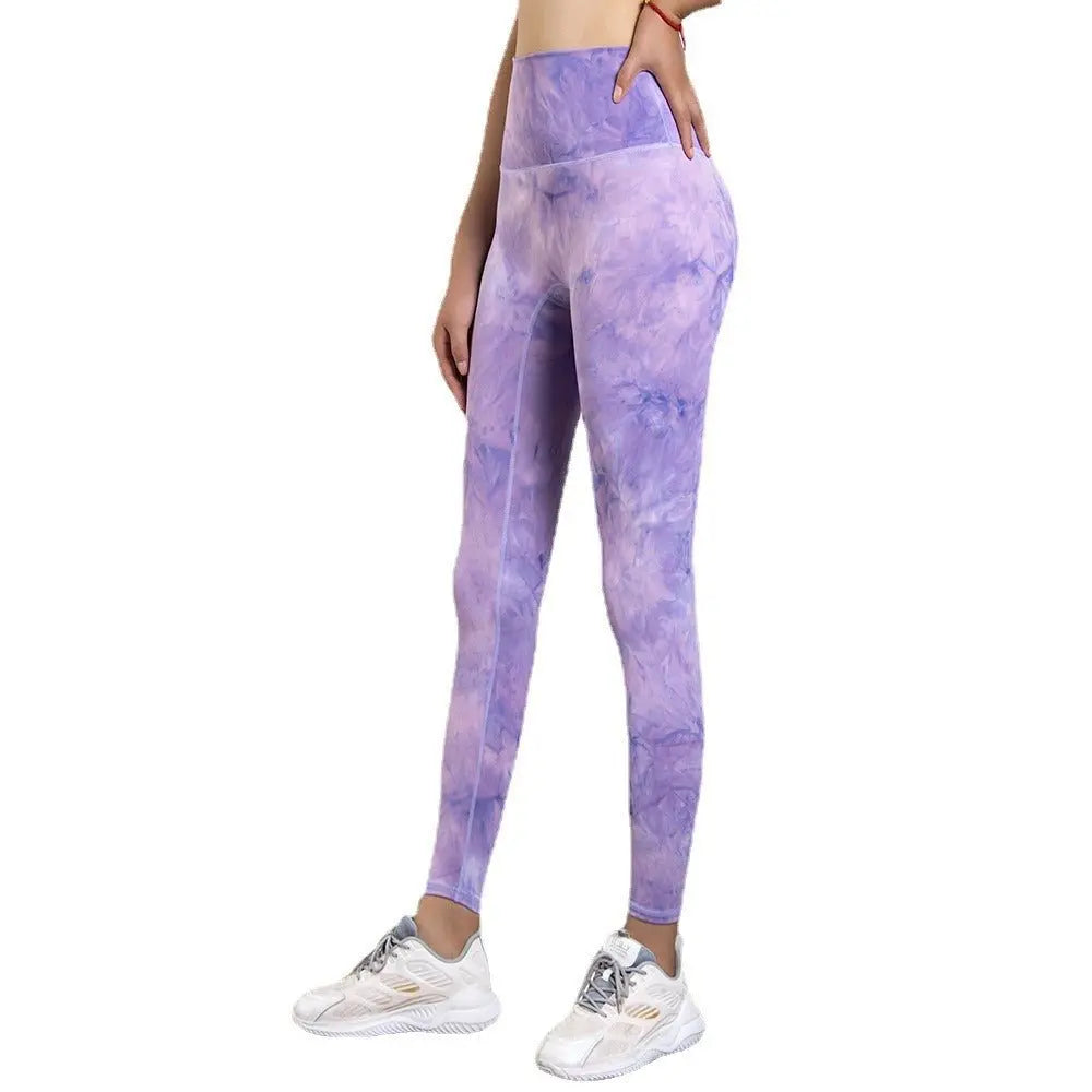 Tie Dye T-Line Exercise Pants For Women - GimmeWarehouse