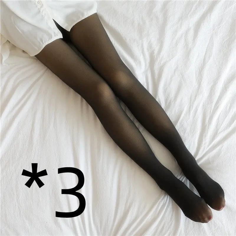 Fake Translucent Plus Size Leggings Fleece Lined Tights Fall And Winter Warm Fleece Pantyhose Women Fleece Lined Pantyhose Thermal Winter Tights Gimme that