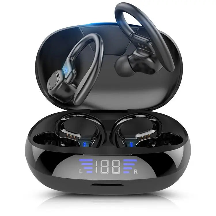 TWS True Wireless Bluetooth Headset 5.0 Digital Display Charging Bin Hanging Ear Sports Headset VV2 Gimme that