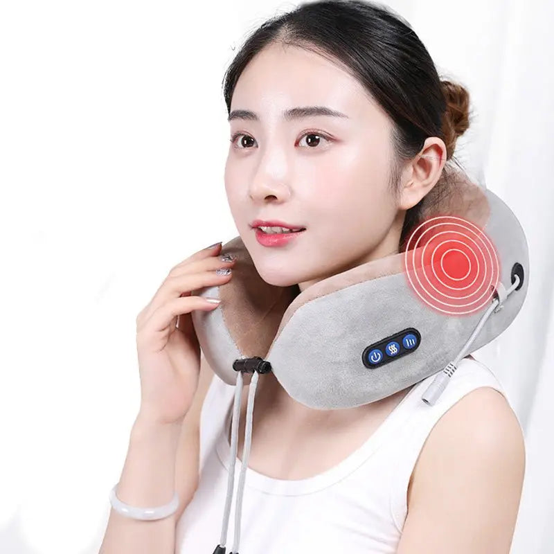 U-Shaped Portable Electric Neck Massager Pillow - GimmeWarehouse