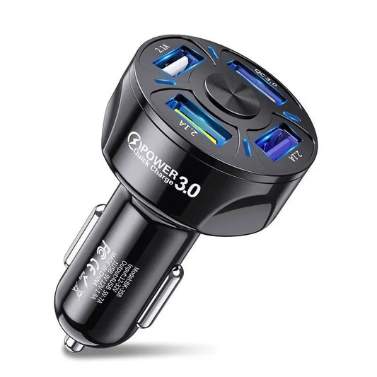 USLION 4 Port USB Fast Charging Phone Charger Car adapter - GimmeWarehouse