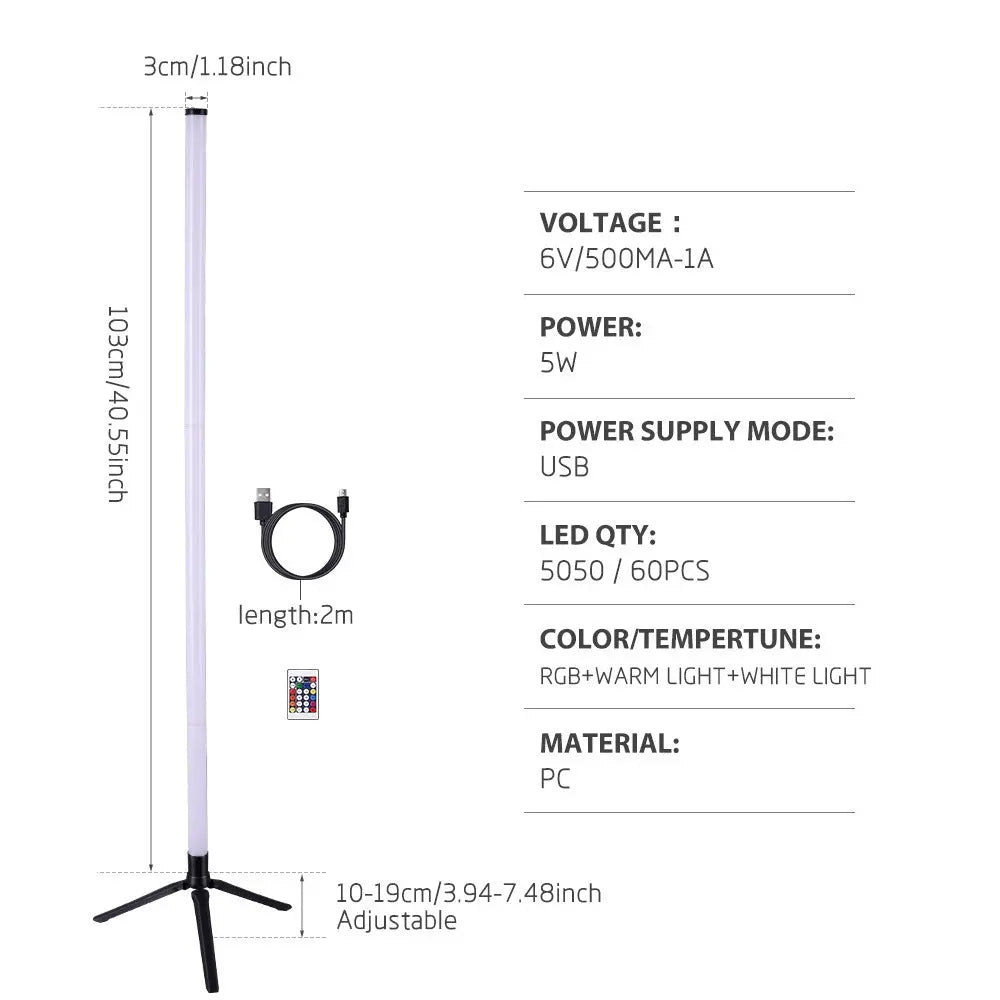 Wall Corner Light Remote Control USB Floor Splicing Portable Corner Light - GimmeWarehouse