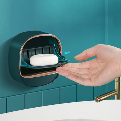 Wall Mounted Soap Dish Drain Soap Rack Free Punching - GimmeWarehouse