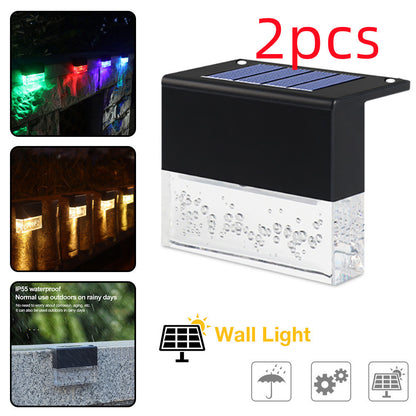 Waterproof New RGB LED Solar Light Step Fence Light - GimmeWarehouse