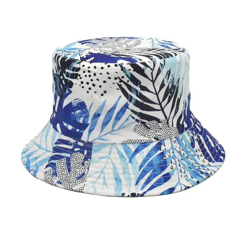 Amazon New Coconut Print Bucket Hat European and American Women's Fashion Summer Sun Hat Cross-Border Double-Sided Sun-Proof Basin Hat Gimme that