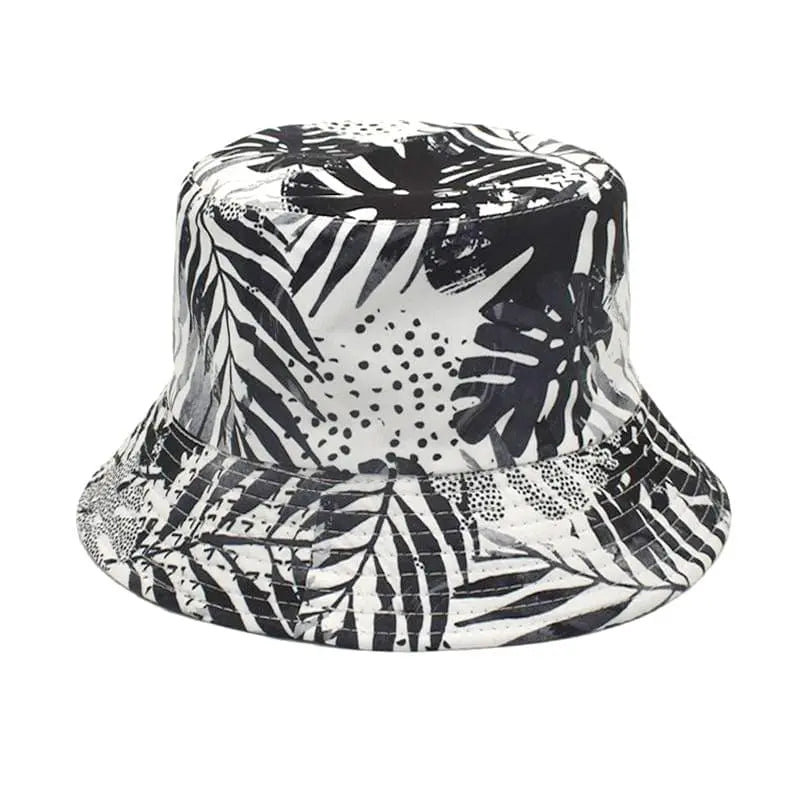 Amazon New Coconut Print Bucket Hat European and American Women's Fashion Summer Sun Hat Cross-Border Double-Sided Sun-Proof Basin Hat Gimme that