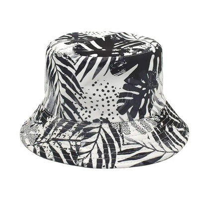 Amazon New Coconut Print Bucket Hat European and American Women's Fashion Summer Sun Hat Cross-Border Double-Sided Sun-Proof Basin Hat Gimme that